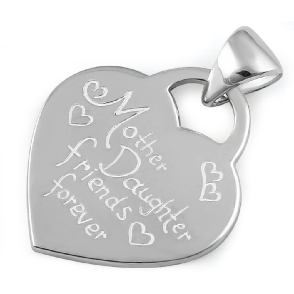 Sterling Silver Mother Daughter Pendant